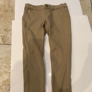 Khaki soft adjustable waist pants
